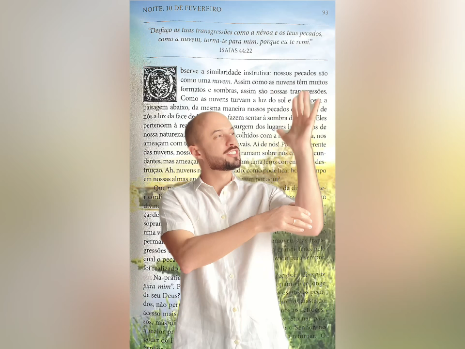 Desfaço teus pecados como a nuvem